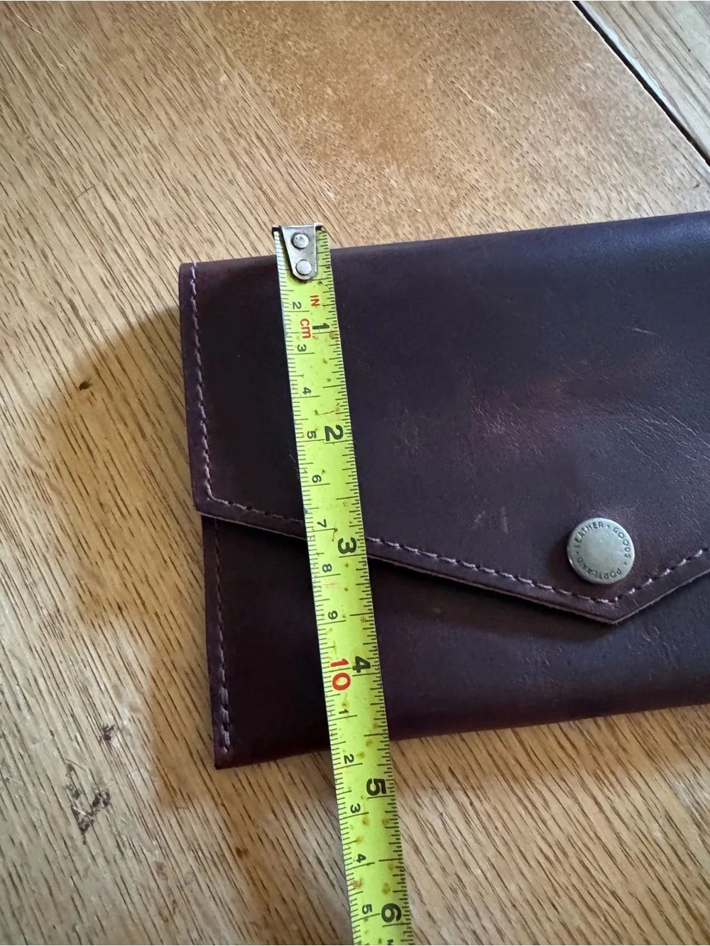 Portland Leather Envelope Wallet - Dark Brown - Picture 5 of 5
